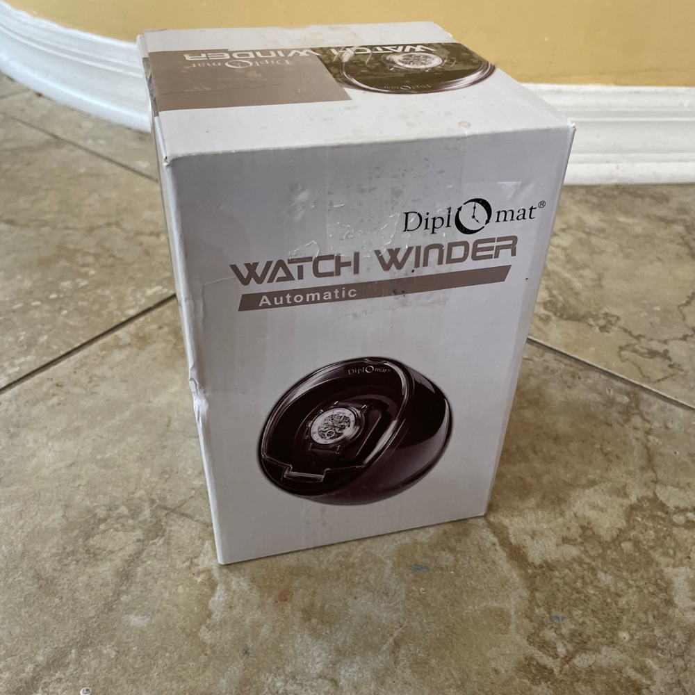 Diplomat Automatic Single Watch Winder Black AC Adapter Model 31-400-01 NIB